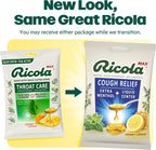 Ricola, Throat Care Max Honey Lemon, 34 Count | Made with Extra Menthol Liquid Center - Maximum Cough and Sore Throat Relief for Cold & Flu Symptoms - Herbal Lozenges