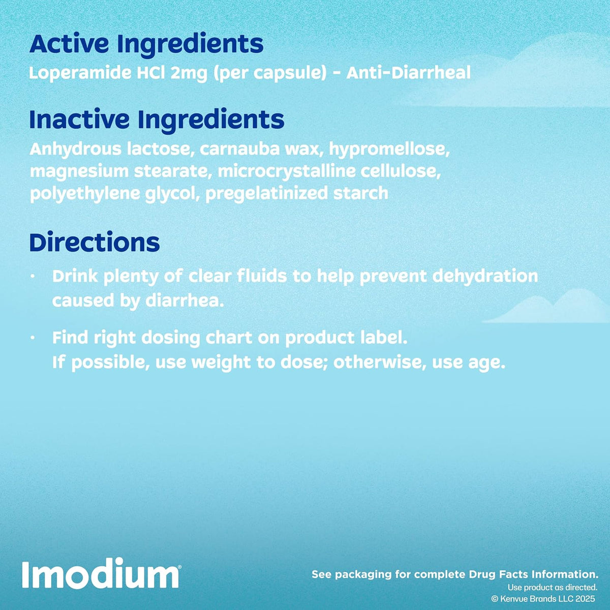 Imodium A-D Diarrhea Relief Caplets, 2mg Loperamide Hydrochloride, 24 Ct | Help Control Symptoms of Diarrhea, Due to Acute Traveler's Diarrhea, for Kids 6+ and Adults