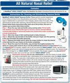 NeilMed Sinus Rinse Nasal Irrigation Replacement Bottle 3ct with NeilMed NasaDock Plus Drying Stand