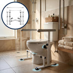 KMINA Toilet Safety Rails, Heavy Duty Frame with Handles