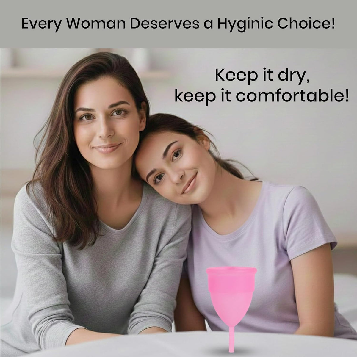 Reusable Menstrual Cup for Women | FDA Approved | Made of Ultra Soft 100% Medical Grade Silicone | Odour, Rash & Itch-Free Period | Leak-Proof Protection for 8-10 Hours, Pack of- 1