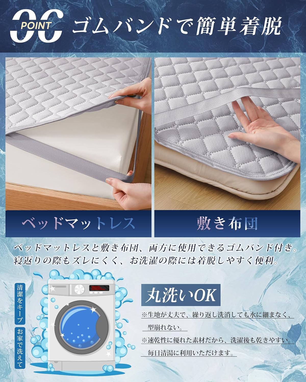 Matdeco Bedding and Bed Pads Breathable 78.7cm