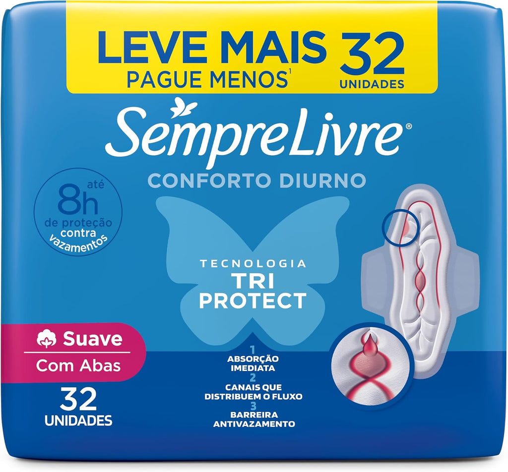 Sempre Sanitary Pads With Wings 32 pieces