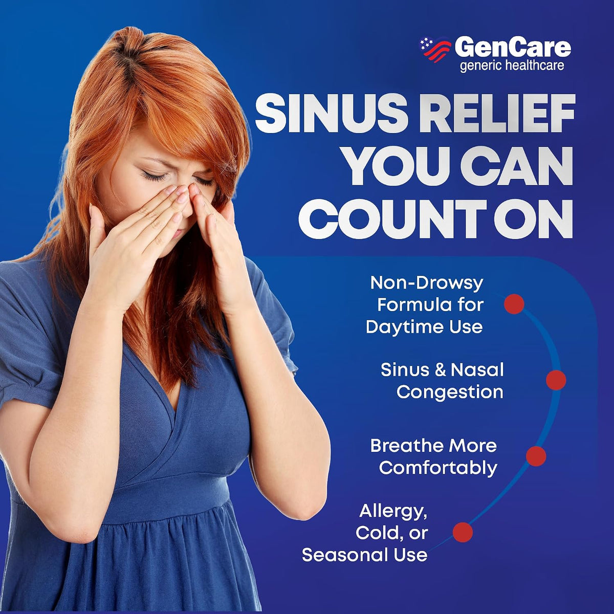 GenCare Phenylephrine HCl 10mg PE Nasal Decongestant, 300 Tablets