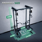 MAJOR FITNESS Drone3 Power Rack, 2500lbs Multi-Function Home Gym Squat Rack with Dual Pulley System, Pull-Up Bar & J-Hooks, Heavy-Duty Steel Frame for Maximum Stability & Strength Training