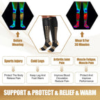 NEENCA Professional Compression Socks for Women Men Circulation, 20-30 mmHg | Copper Infused Fiber, Patented Massage Dots Design, Medical Sock for Pain Relief, Swelling, Nurse, Travel, Flight, Daily Wear