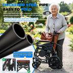 High Back Reclining Wheelchair for Adults 180° Full Recline