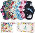 PHOGARY Reusable Menstrual Pads, Washable Night Pads for Abundant Menstrual Flow, Large Pads Set with Wings, Washable, Ideal for Overnight Use