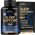 Sleeping Pills - Melatonin | Valerian Root | L-Theanine | Magnesium, 60 ct | Natural Sleep Aid Supplement - Non-Habit Forming Rest Support - Lab Tested - 1/day, 2 Month Supply