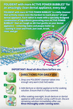 Polident Overnight Whitening Antibacterial Dental Appliance Cleanser Tablets, Mouthguard Cleaning Tablets, 60 Count