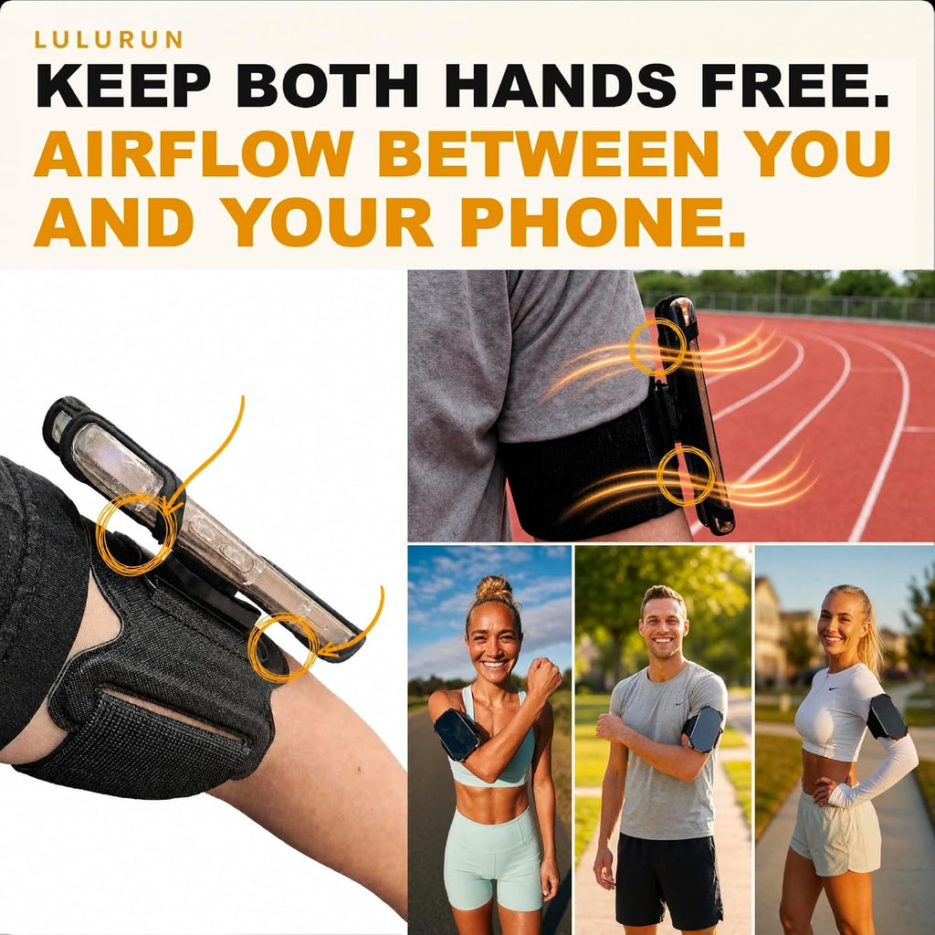 Phone Holder for Running, 360 Rotatable Armband for iPhone Samsung