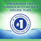 REFRESH PLUS Lubricant Eye Drops Preservative-Free Artificial Tears, 0.01 fl oz (0.4 mL), 70 Single-Use Containers