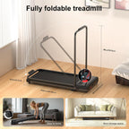 Walking Pad Treadmill for Home - Foldable Treadmills with Handle Bar Mini Portable Walk Pads Under Desk Small Spaces Compact Folding Electric Treadmills Office Walking and Running Machine Terluxra
