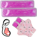 Vecozey 2 Perineal Cold Packs for Maternity Postpartum Care, Reusable Hot & Cold Ice Wraps with Washable Cotton Sleeves for Post Partum & Hemorrhoid Pain Relief, Cooling Pads for Women After Birth