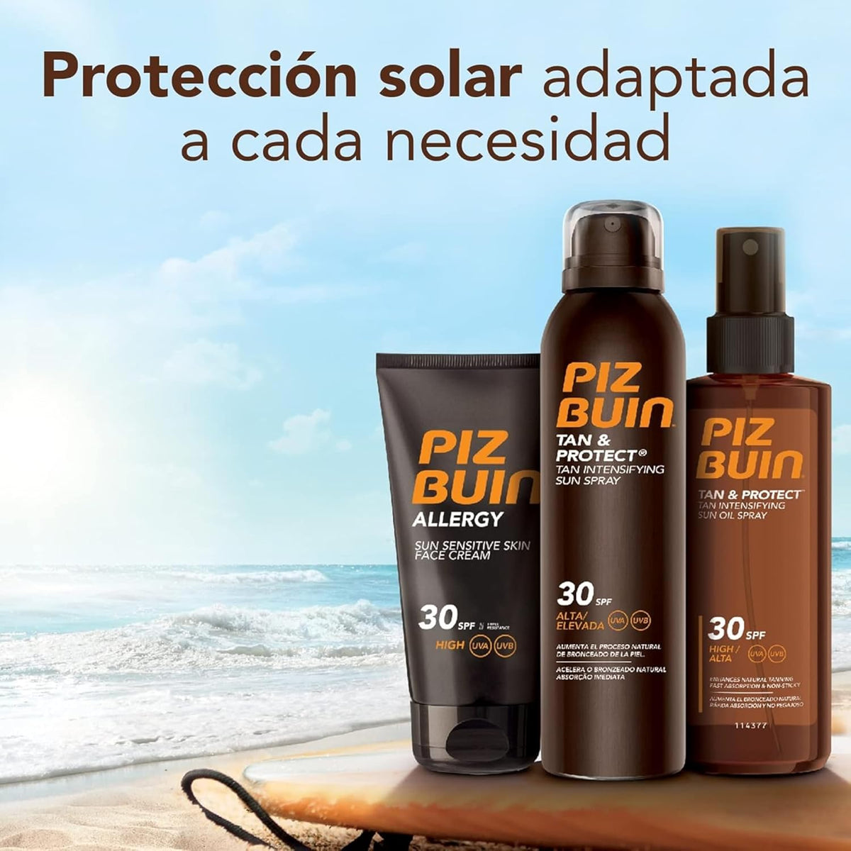 PIZ BUIN Allergy Sun Sensitive Skin Lotion SPF 50 (200ml), Body Sunscreen with FP50, Very High Sun Protection for Sensitive Skin, Body Lotion with UVA/UVB Filters