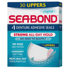 SEA BOND Denture Adhesive Seals, Original, Uppers, 30 Count (1 Pack) | Zinc-free denture adhesive seals for all-day hold. Soft cushiony seal without mess or ooze. Provides comfort and confidence.