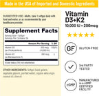 NatureWise Vitamin D3 10,000 IU Plus K2 (MK-7) 200 mcg with Organic Extra Virgin Coconut Oil - Supports Calcium Absorption, Bone, Heart & Immune Health - Non-GMO, Soy & Gluten-Free - 30 Softgels