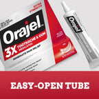 Orajel 3X Toothache and Gum Pain Medicated Pain Relief Gel, 0.42 Oz | Immediate Pain Relief, Extra Strength, Long-Lasting, Soothes Irrritated Gums, #1 Oral Pain Relief Brand