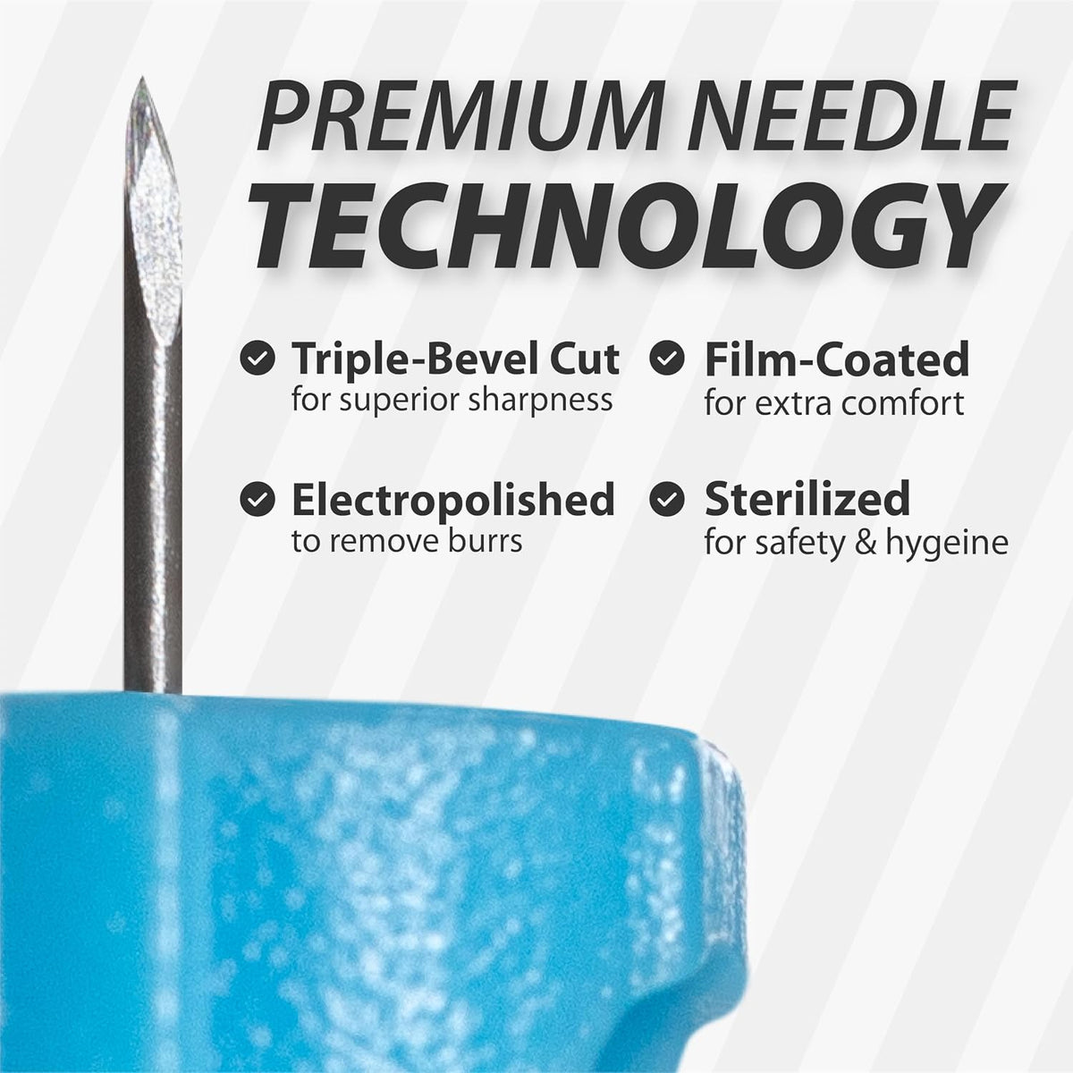 EasyTouch Twist Lancets - 30 G, (100 per Box) | Sterile Single-Use Lancets, Triple-Bevel Design, Multiple Gauge Options, Fits Most Lancing Devices