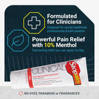 Stopain Clinical 10% Menthol Pain Relief Gel (4 oz Tube), Professional Strength Topical Analgesic for Back, Knee, Joint and Arthritis Pain Relief, Made in USA