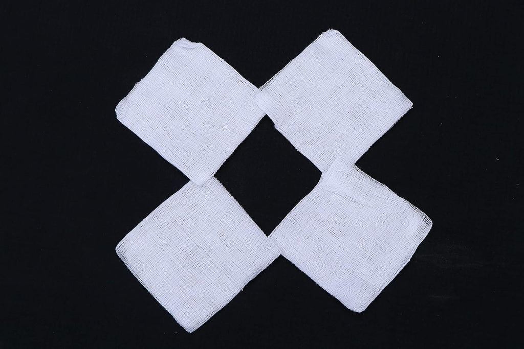 Sterile Gauze Swabs - 10x10cm, 12ply, (10 Packs) (5pcs per pack), Absorbent Cotton Wound Dressing, First Aid, Home Use,