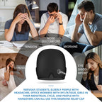 Migraine Relief Cap, All Around Gel Covered Reusable Headache Relief Cap, Black Migraine Cap for Headache Relief, Puffy Eyes