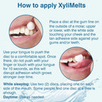 Oracoat XyliMelts for Dry Mouth Night Time or Day - Moisturizing Dry Mouth Adhering Discs, Sugar Free with Xylitol, 100 Count, Slightly Sweet Flavor, 8-Hour Relief