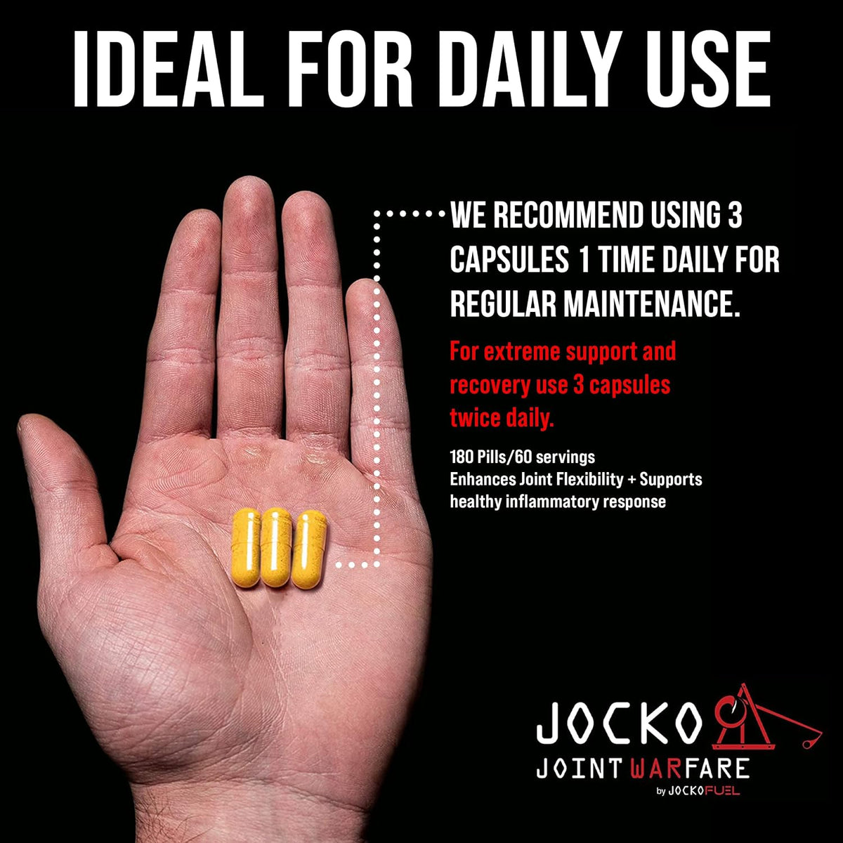 Jocko Fuel Joint Support Glucosamine Chondroitin Supplement | 60 Serving