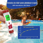 Digital Chlorine and pH Meter, 7 in 1 Pool pH and Chlorine Tester, ORP Meter Chlorine Salt EC PPM, Salt and Chlorine Test for Swimming Pools, Hydroponics, Drinking Water and Salt Water Fish Tank