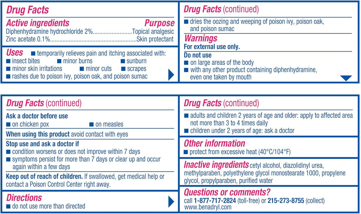 Benadryl Extra Strength Itch Stopping Cream, Diphenhydramine HCl, 1 oz