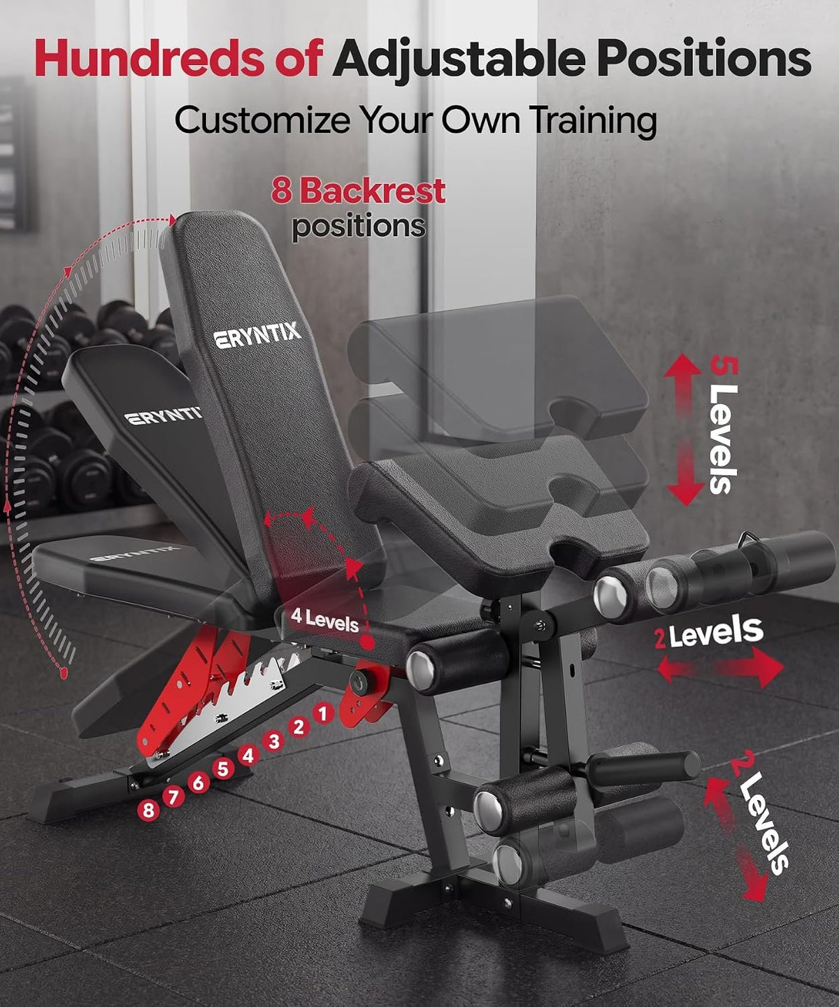 Adjustable Weight Bench,Foldable Pro Heavy-Duty Workout Bench