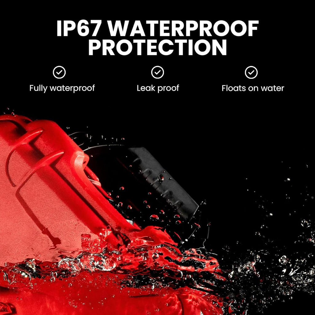 NANUK 904 Waterproof First Aid Kit 110pcs – Durable, Pre-Stocked First Aid Emergency Kit with Bandages, Tick Removal Tool, and More – Dustproof, Impact-Resistant, Floats (10.2" x 7.9" x 4.5") – Red