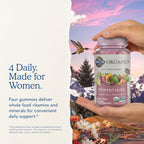Garden of Life Organics Women's Gummy Vitamins - Berry - Certified Organic, Non-GMO, Vegan, Kosher Complete Multi - Methyl B12, C & D3 - Gluten, Soy & Dairy Free, 120 Real Fruit Gummies
