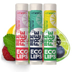 Eco Lips Bee Free Variety Vegan Lip Balm with Candelilla Wax, 3 pack | Nourishes Dry Lips | Plant-Based Ingredients | Cruelty Free | Long-Lasting Moisture | Cruelty & Petroleum Free
