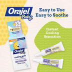 Orajel Baby Daytime & Nighttime Cooling Gels for Teething, Drug - Free, #1 Pediatrician Recommended Brand for Teething*, Two 0.18oz Tubes | Drug-Free, Soothes Teething Infants, Safe for Babies Age 0+, #1 Pediatrician Recommended Brand for Teething