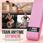 Fabric Resistance Band Set with Exercise Guide, 3 Levels for Hip and Glute | For women and men; 3 resistance levels with an exercise guide for legs, squats, yoga, fitness, and physical therapy