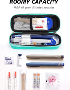 YOUSHARES Insulin Cooler Travel Case, Peptide Travel Case with Temp Display | Insulated Medicine Cooling Bag with 2 TSA Approved Ice Pack, Medication Pens Diabetic Supplies Storage for Travel & Daily Use