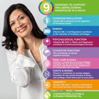 Health & Her Menopause Supplements for Women - Multi-Nutrient Support, Menopause Vitamins for Energy, Bones, Muscles, Skin & Hair, Vegan, Gluten-Free, Non GMO (60ct - 1 Month)