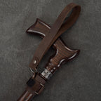 Asterom Handmade Leather Cane Strap - Stylish Wrist Strap for Canes and Walking Sticks