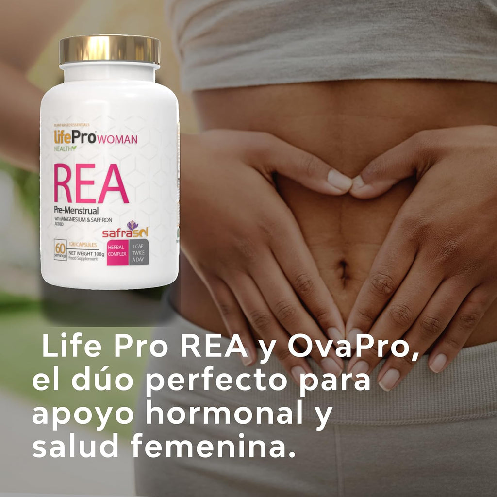 Life Pro Vitex Agnus Castus REA, Feminine Supplement with Magnesium and Saffron for Hormone Balance, Emotional Wellness and Premenstrual Symptom Relief, European Vegan Quality with 120 Capsules