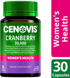 Cenovis Cranberry 30,000 30 Capsules - Maintains Urinary Tract Health - Helps Reduce Occurrence of Medically Diagnosed Cystitis - Supports General Wellbeing