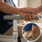 KMINA Toilet Safety Rails, Heavy Duty Frame with Handles