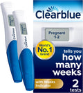 Clearblue Pregnancy Test Digital with Weeks Indicator, Tells You How Many Weeks, 2 Digital Tests