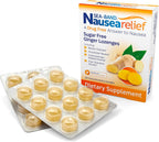Sea-Band Sugar Free Ginger Travel Lozenges for Motion Sickness 24 Pieces | Morning sickness relief, drug free, HSA/FSA approved, 24 lozenges, sugar free