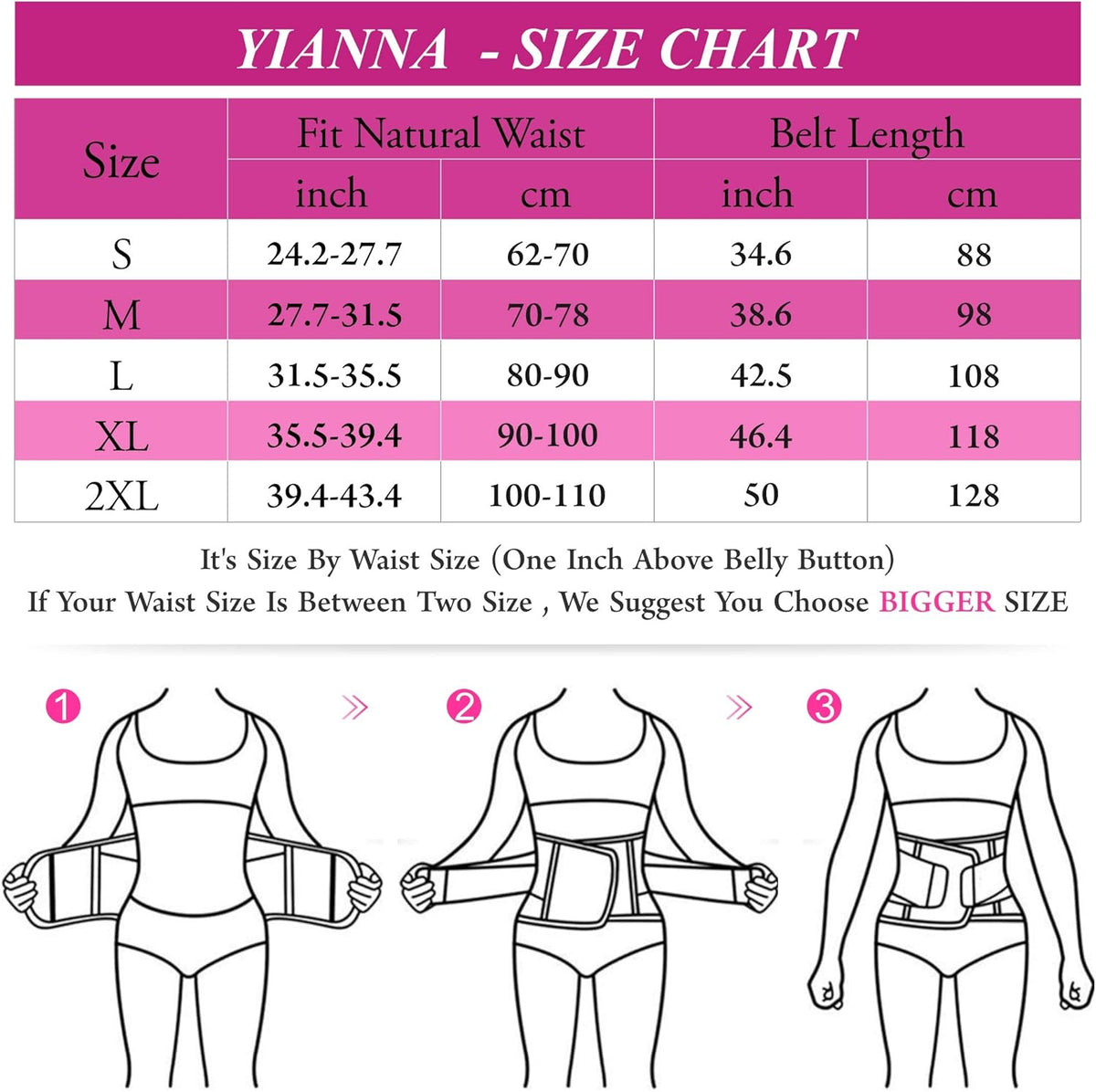 YIANNA Girdle Reductora Mujer Abdominal Lumbar Fajas Reductoras Abdomen Adjustable for Sport Fitness Postpartum