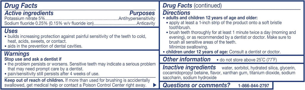 Sensodyne Cavity + Sensitivity Toothpaste, 2.7 oz | Fluoride Toothpaste for Sensitive Teeth and Cavity Protection, Optimized Fluoride Technology To Enhance Remineralization