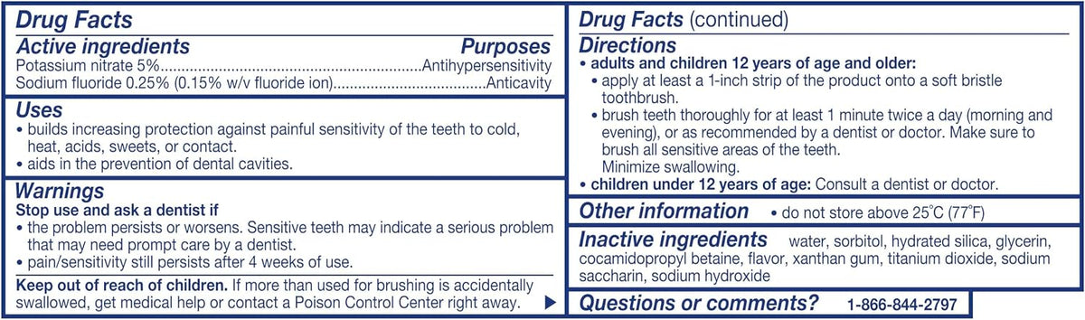 Sensodyne Cavity + Sensitivity Toothpaste, 2.7 oz | Fluoride Toothpaste for Sensitive Teeth and Cavity Protection, Optimized Fluoride Technology To Enhance Remineralization
