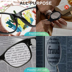 SKYWAY Reading Glasses Lighted Rechargeable Bright LED Readers with Lights Eyewear Clear Vision Unisex