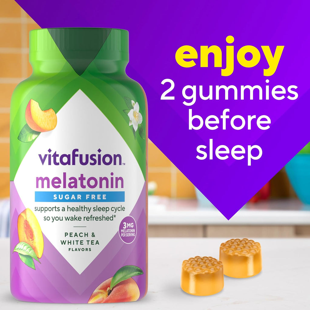 Vitafusion Melatonin Gummies Sugar Free | 3mg Per 2 Gummies| 140 Count