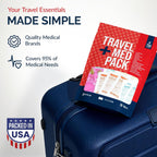 Travel Medicine Kit - 78-Piece TSA-Approved Urgent Care Kit Medication Pack for Flights, Cruises & International Travel | Individually Wrapped OTC Medication Essentials